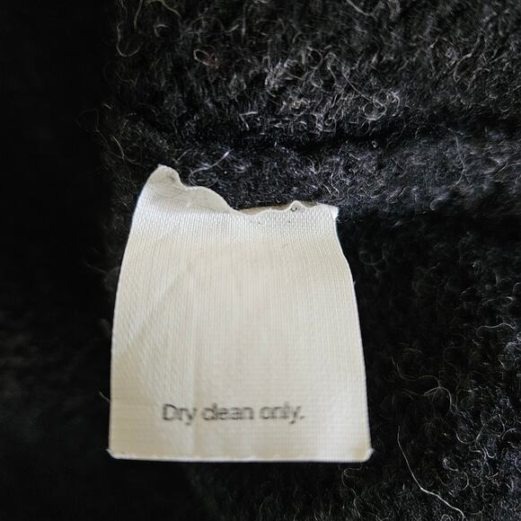 J. Crew Men's Shetland Wool Sweater Sz M Dark Gray Tan Stripe - Picture 6 of 11